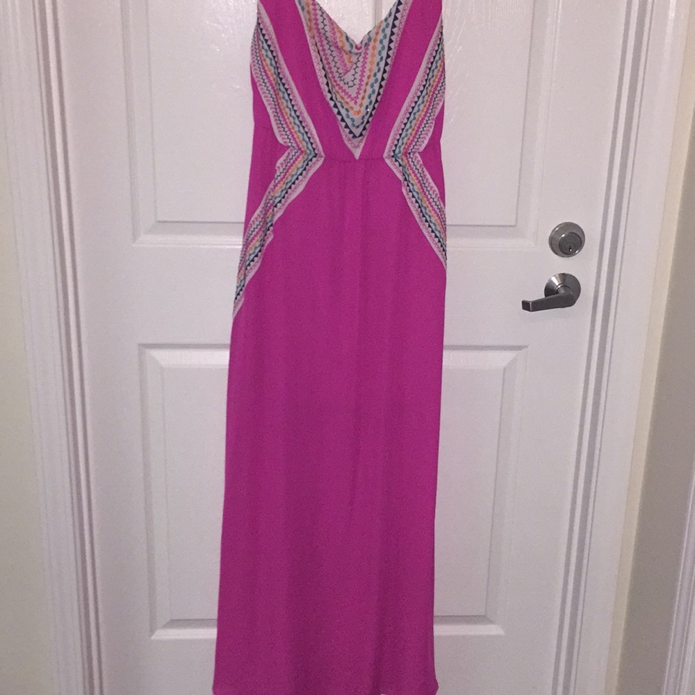 Pink Strapless Maxi Dress